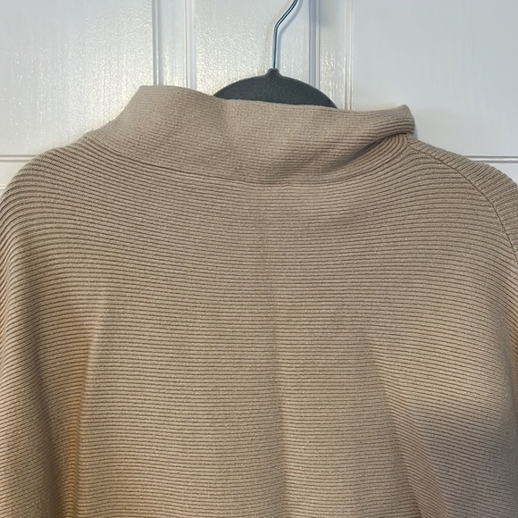 ANRABESS Turtleneck Batwing Sleeve Slouchy Oversized Ribbed Tunic Sweater - Picture 2 of 4